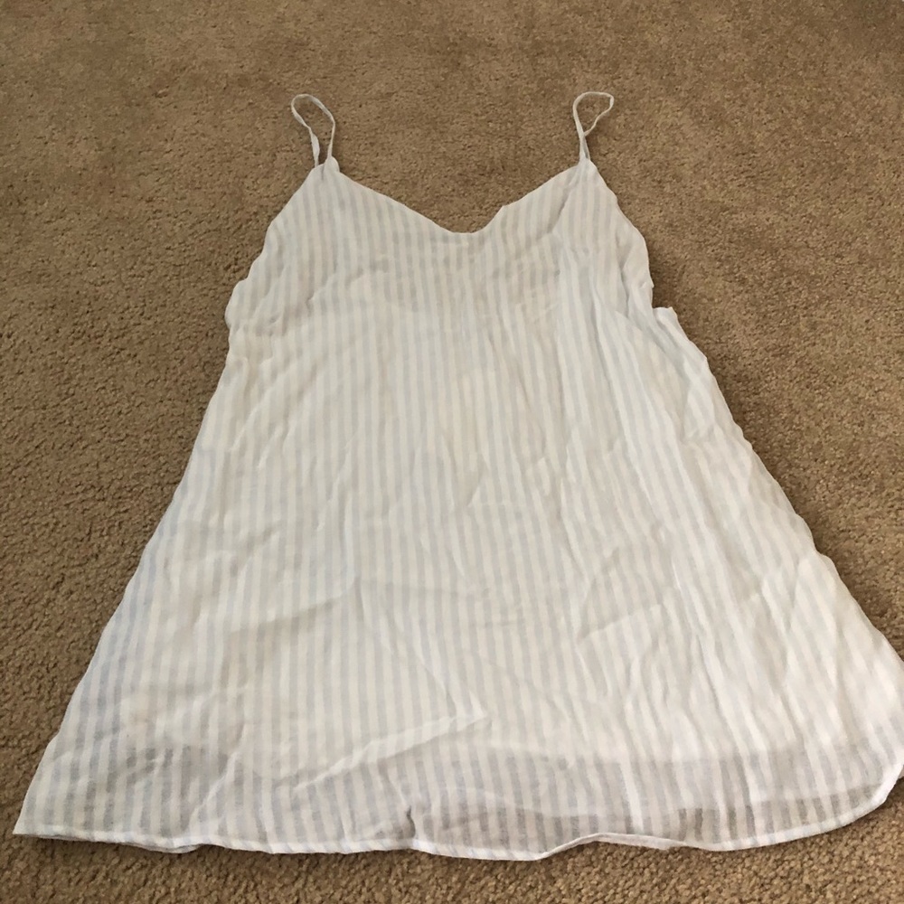 Tobi pale blue and white dress